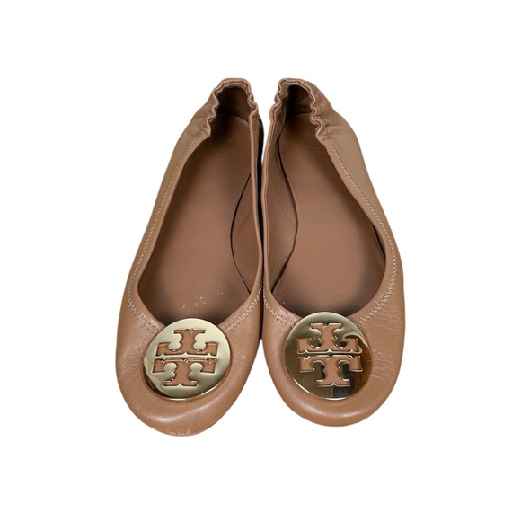 Tory Burch Shoes - Tory Burch Leather Minnie Travel Ballet Flats